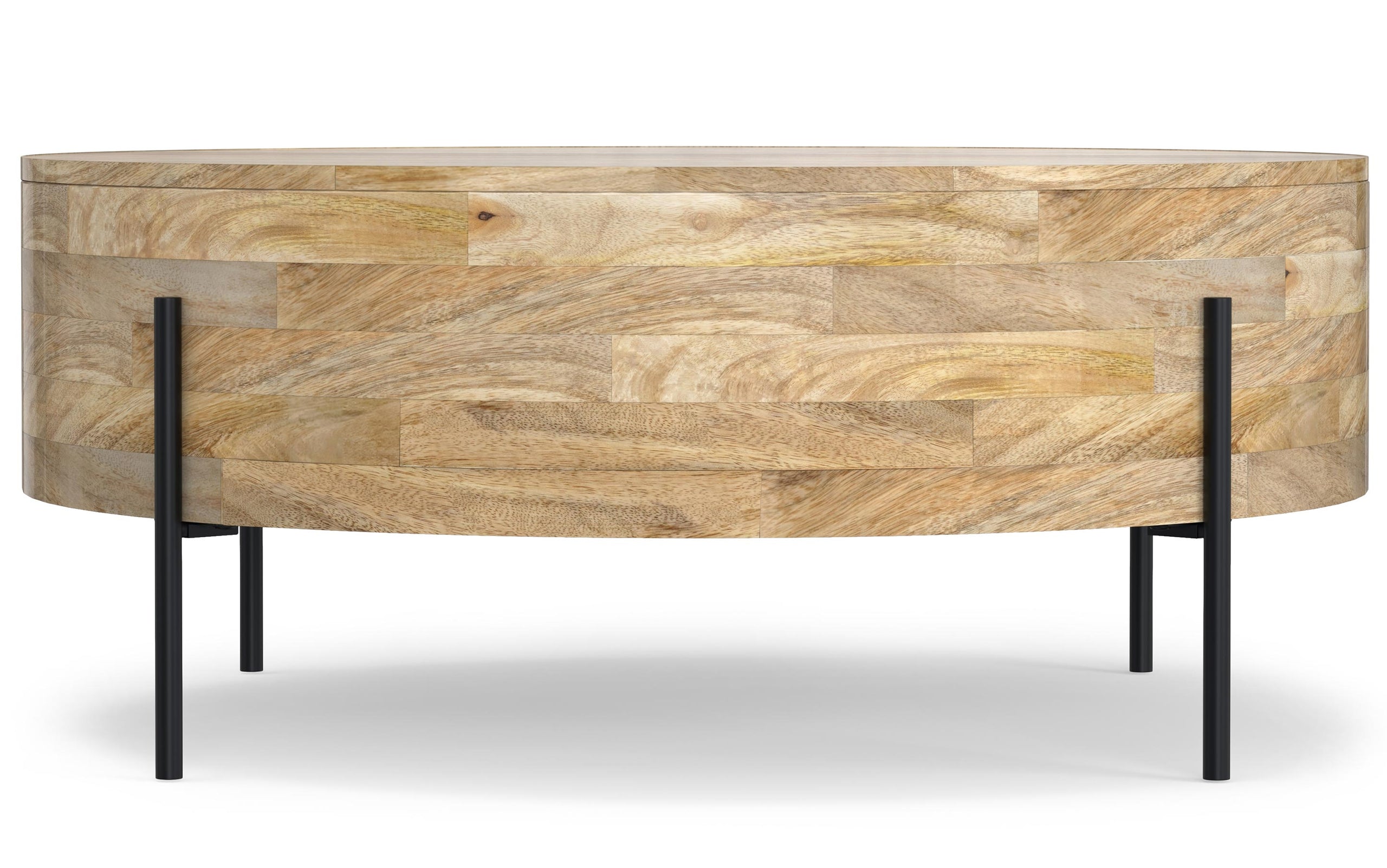 Natural | Rayburn Drum Coffee Table in Mango