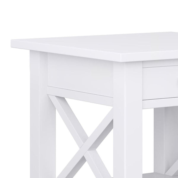 White | Kitchener 20.5 inch End Side Table