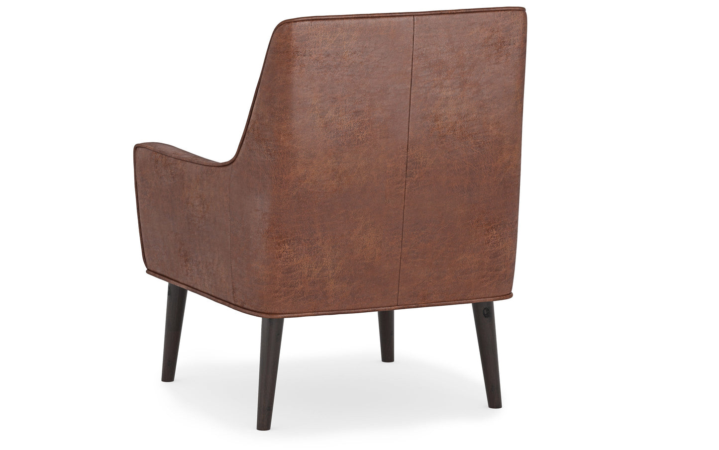 Distressed Saddle Brown Distressed Vegan Leather | Robson Accent Chair