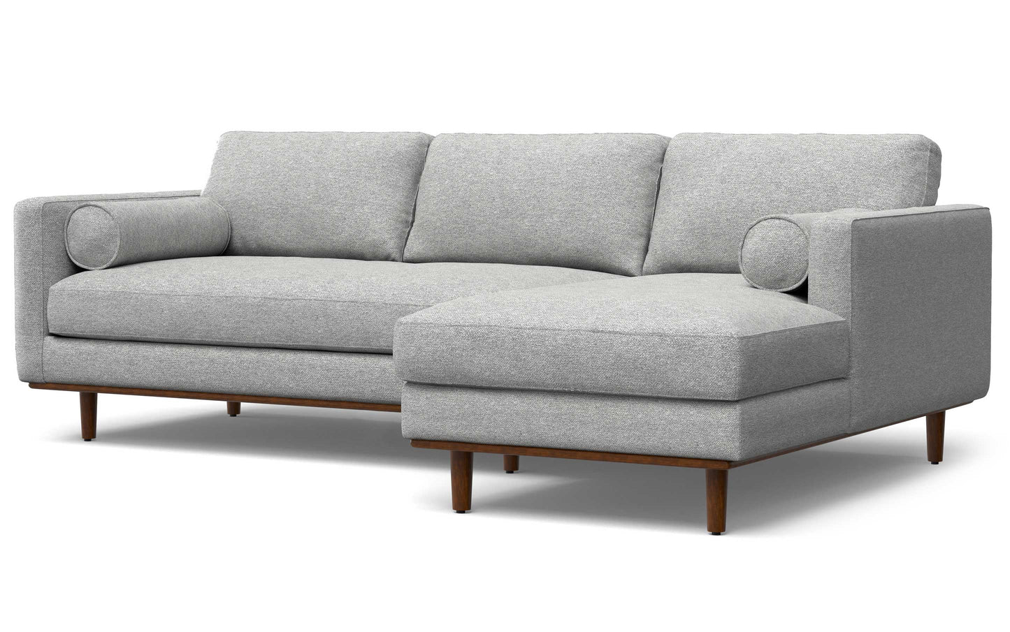 Mist Grey Woven-Blend Fabric | Morrison Mid Century Sectional