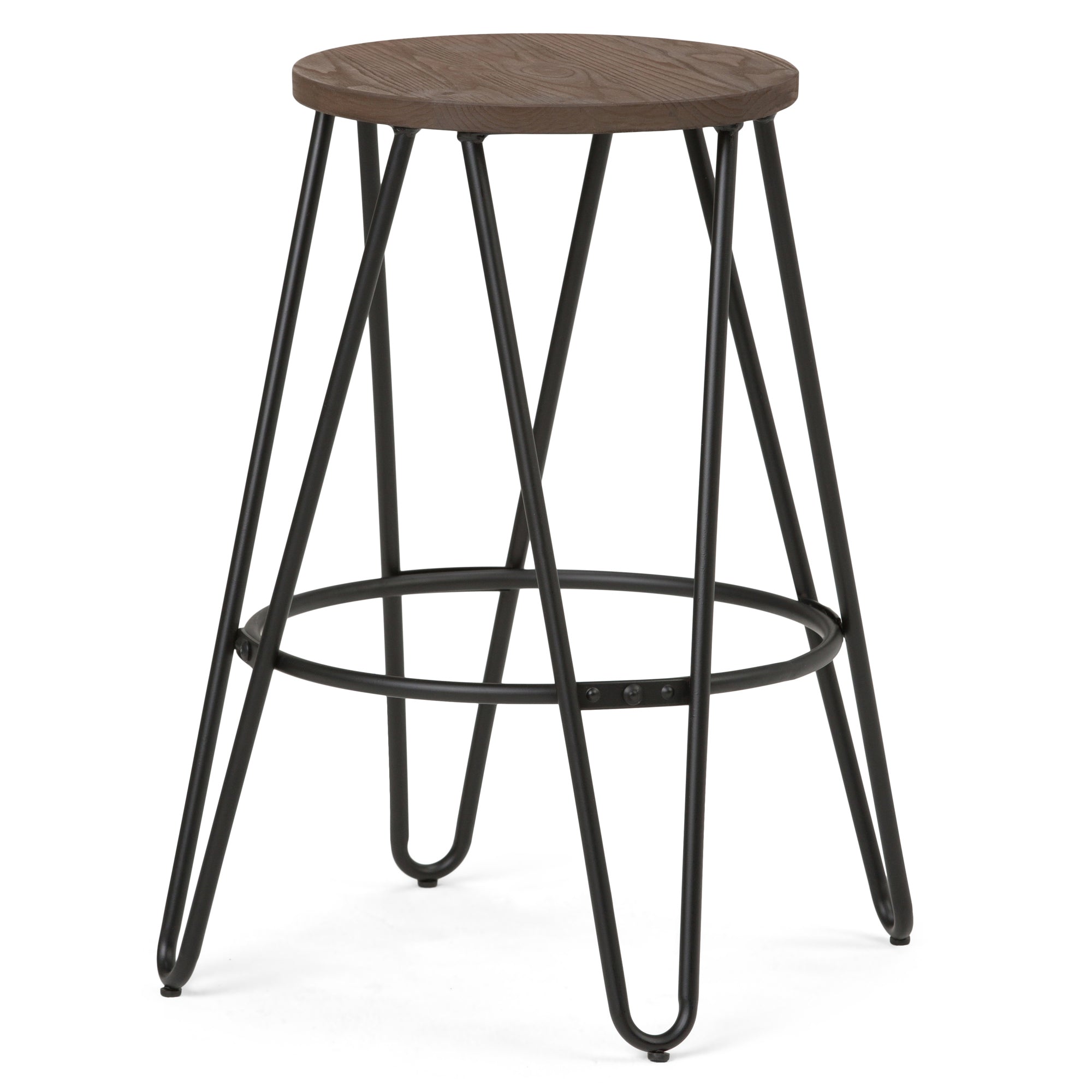 Industrial Metal Wood Counter Stool Simeon Stool – Simpli Home