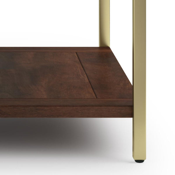 Dark Brown and Gold | Skyler Square Coffee Table