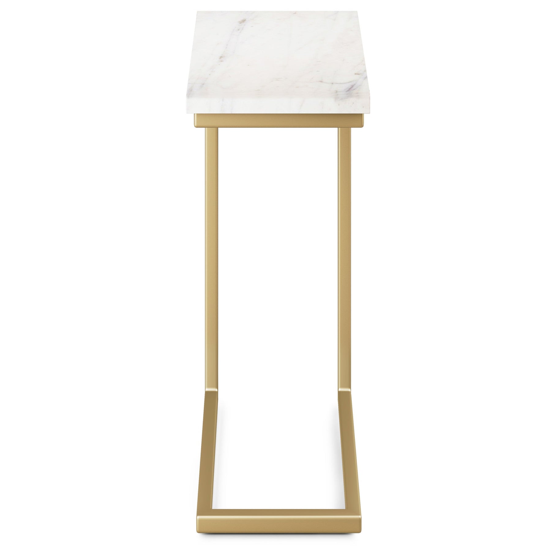 Gold | Skyler C Side Table with Marble Top