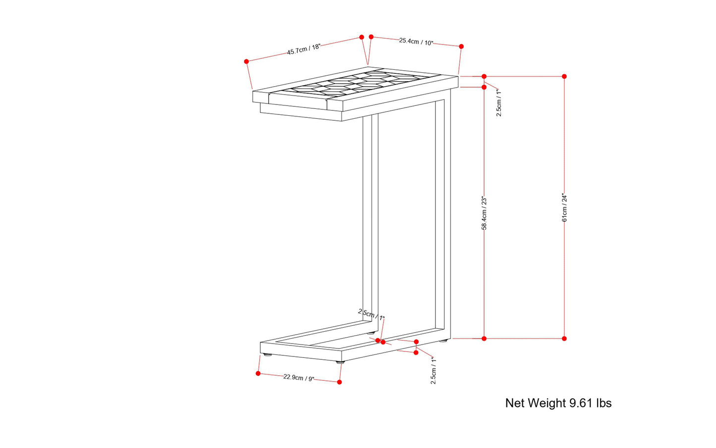 Natural | Skyler C Side Table with Inlay