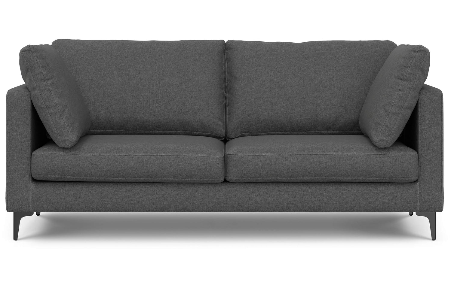 Pebble Grey Performance Fabric | Ava 76 inch Mid Century Sofa