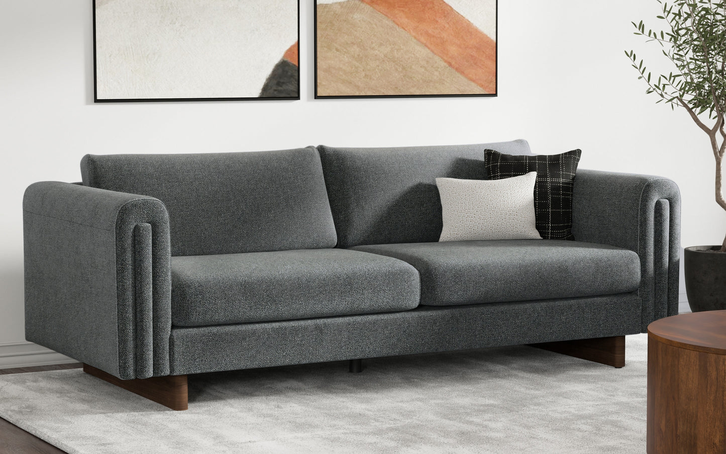Dark Grey Performance Fabric | Jones 84 inch Sofa in Performance Fabric