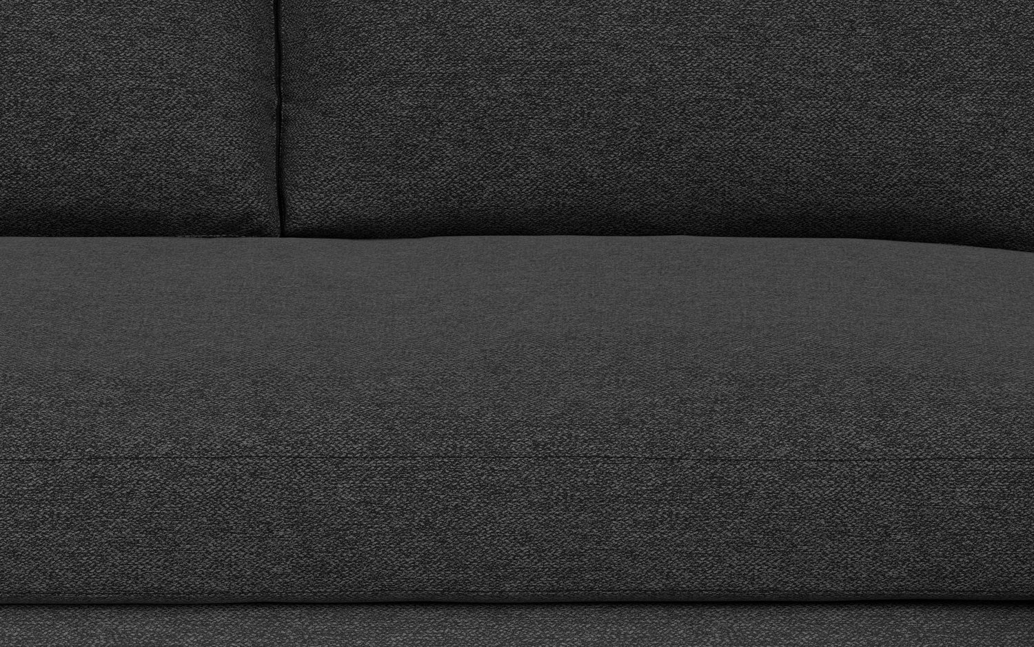 Charcoal Grey Woven-Blend Fabric | Livingston 90 inch Mid Century Sofa