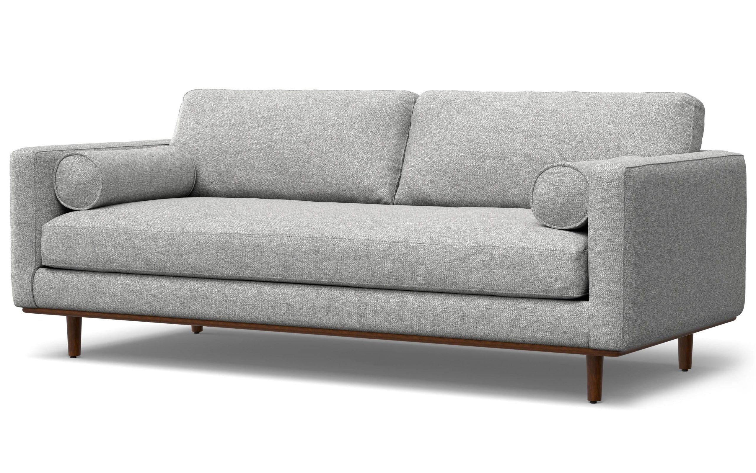 Mist Grey Woven-Blend Fabric | Morrison 88.5 inch Mid Century Sofa