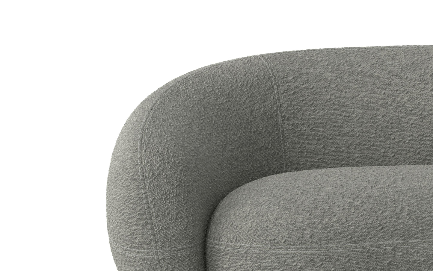 Stone Grey Boucle Performance Fabric | Sherri 89 inch Sofa in Boucle Performance Fabric