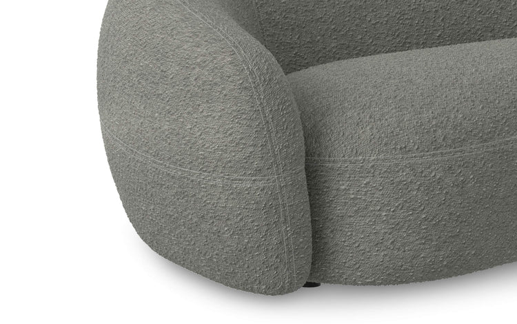 Stone Grey Boucle Performance Fabric | Sherri 89 inch Sofa in Boucle Performance Fabric