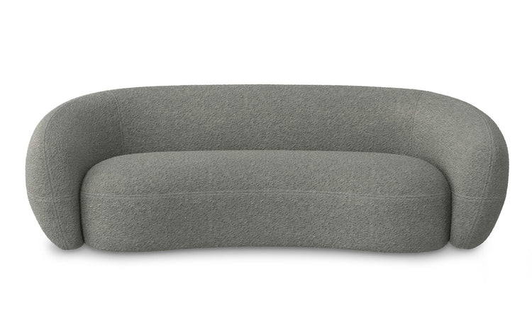 Stone Grey Boucle Performance Fabric | Sherri 89 inch Sofa in Boucle Performance Fabric