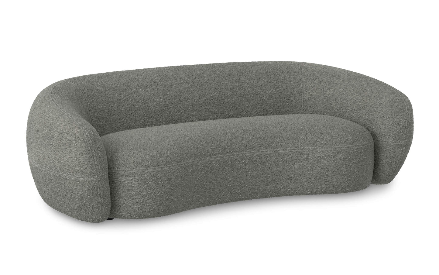 Stone Grey Boucle Performance Fabric | Sherri 89 inch Sofa in Boucle Performance Fabric