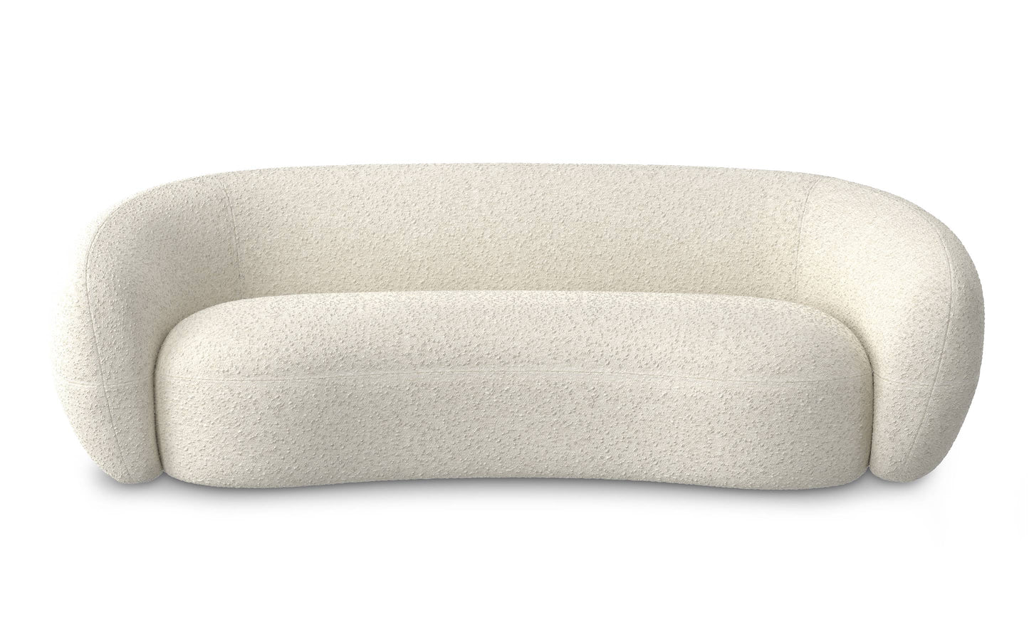 Vanilla Cream Boucle Performance Fabric | Sherri 89 inch Sofa in Boucle Performance Fabric