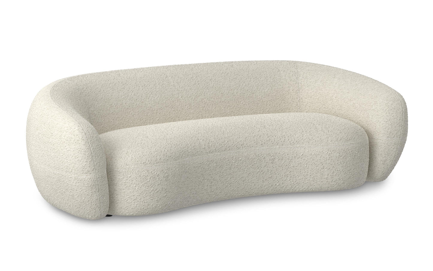 Vanilla Cream Boucle Performance Fabric | Sherri 89 inch Sofa in Boucle Performance Fabric