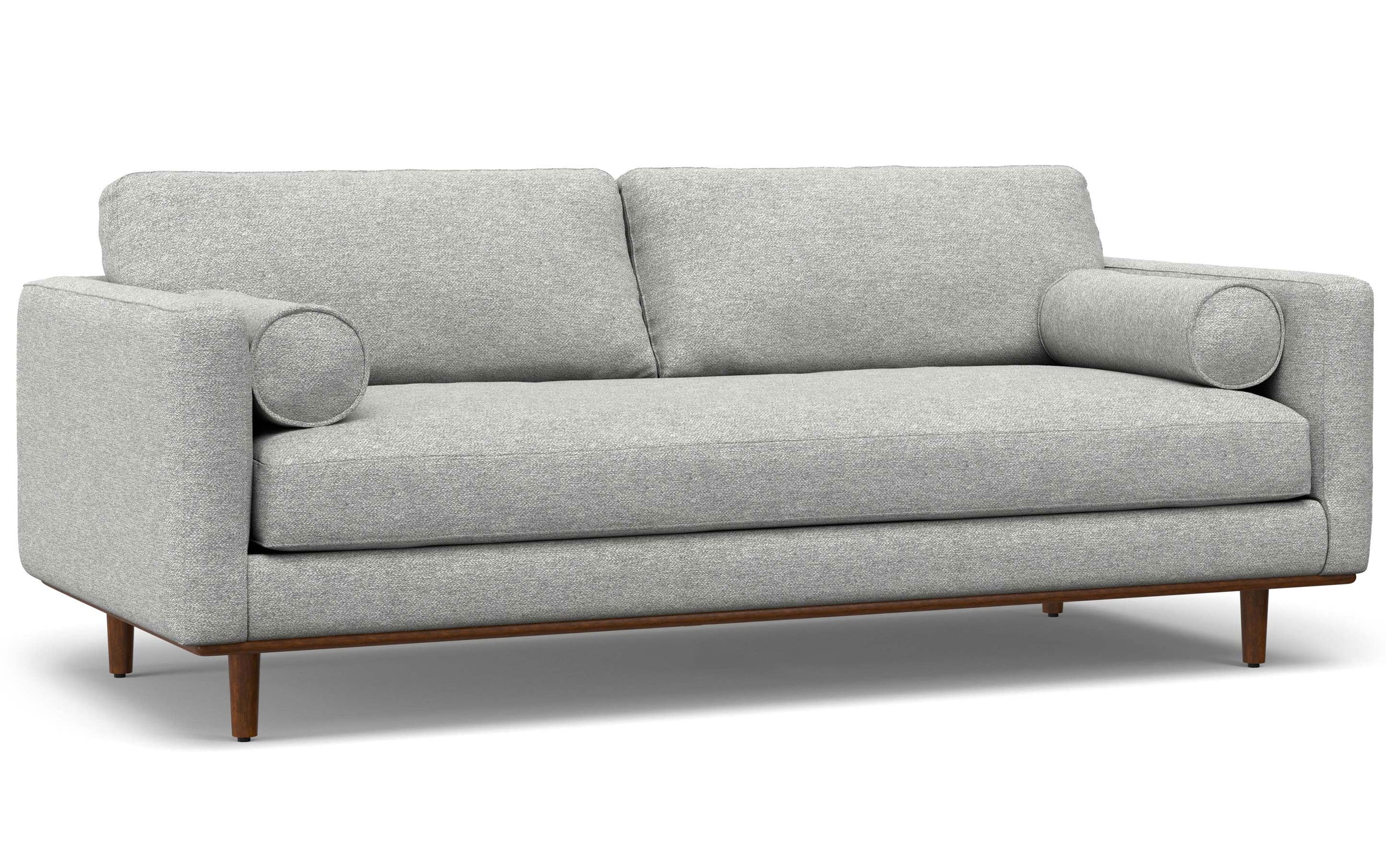 Mist Grey Woven-Blend Fabric | Morrison 89-inch Sofa and Ottoman Set