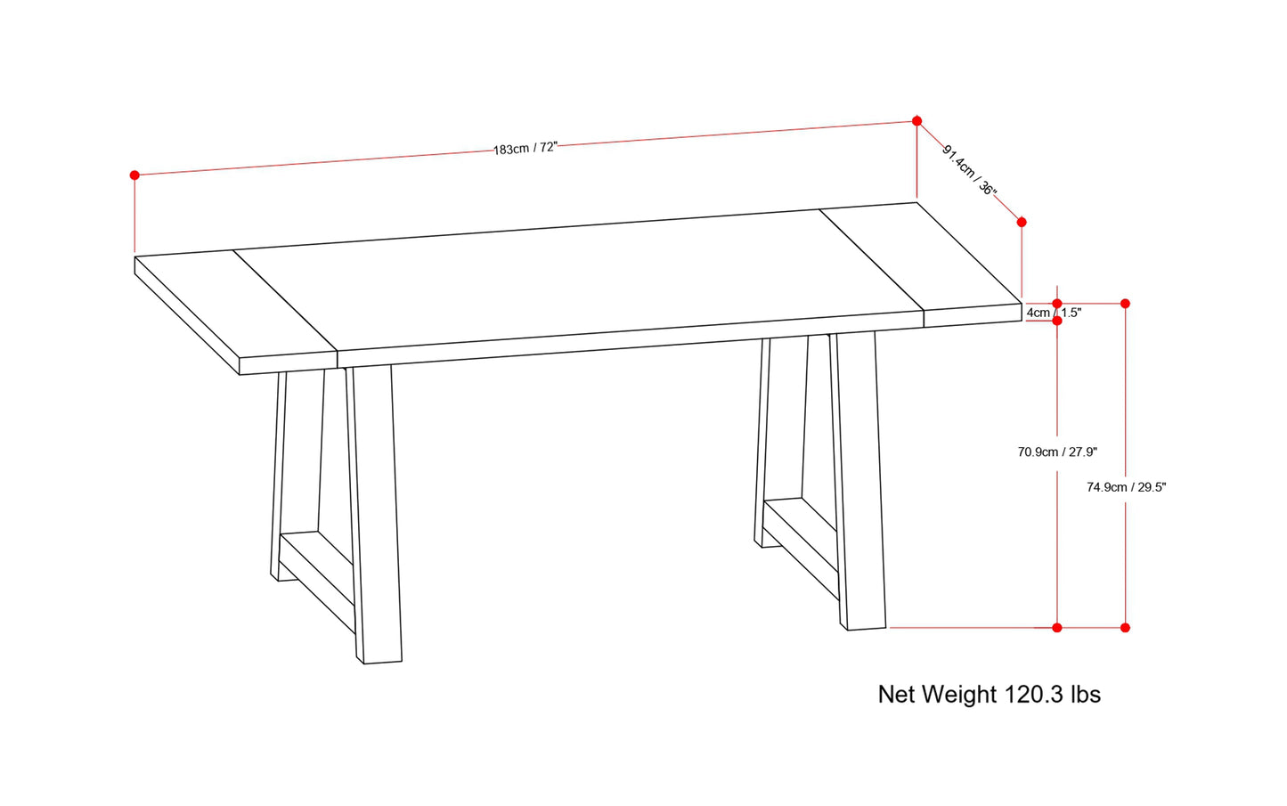 Grey Wash | Whitley Dining Table