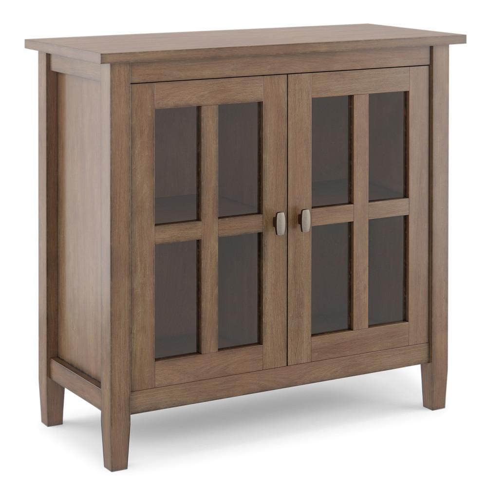 Rustic Natural Aged Brown | Warm Shaker 32 inch Low Storage Cabinet