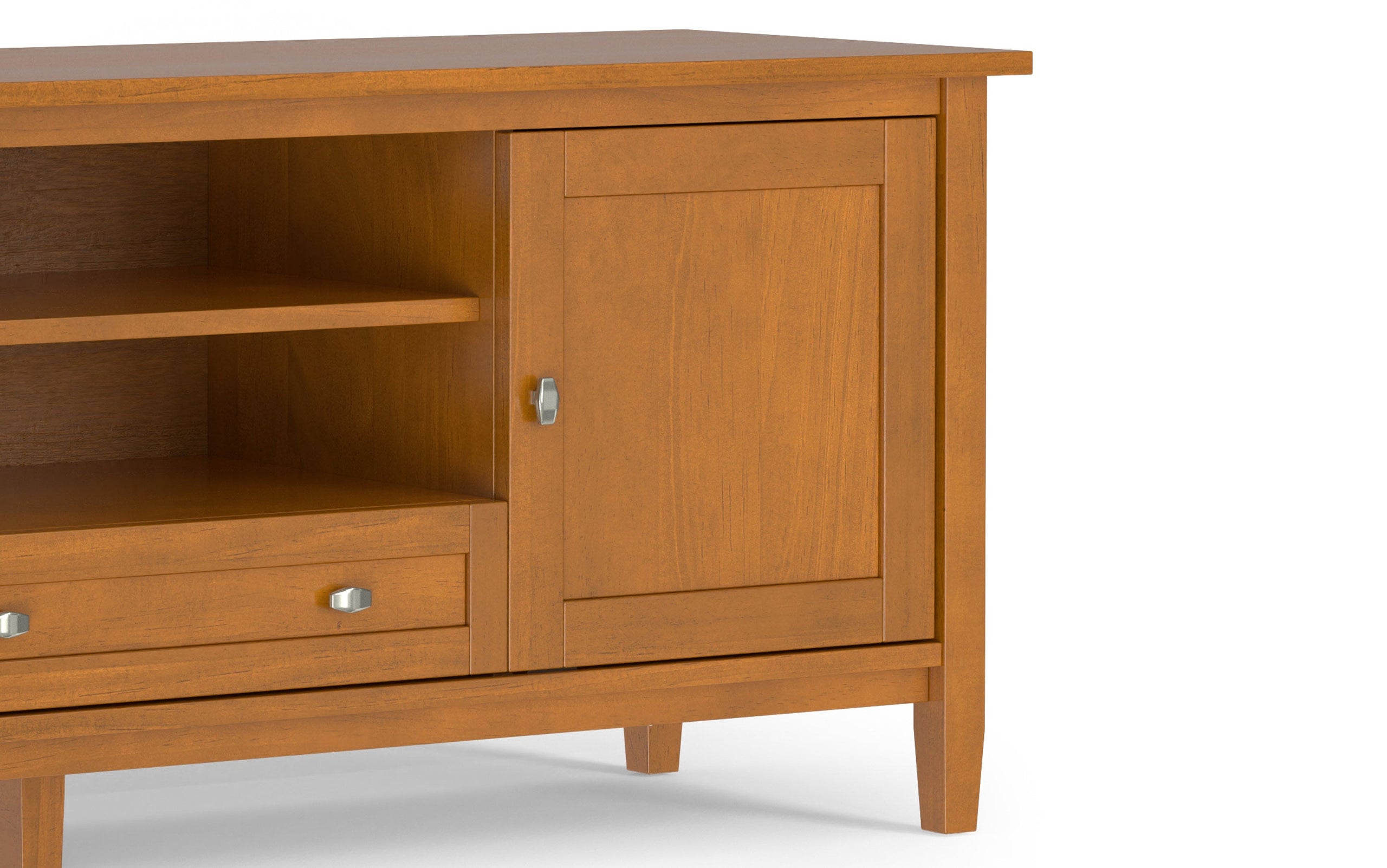 Light Golden Brown | Warm Shaker 60 inch TV Media Stand