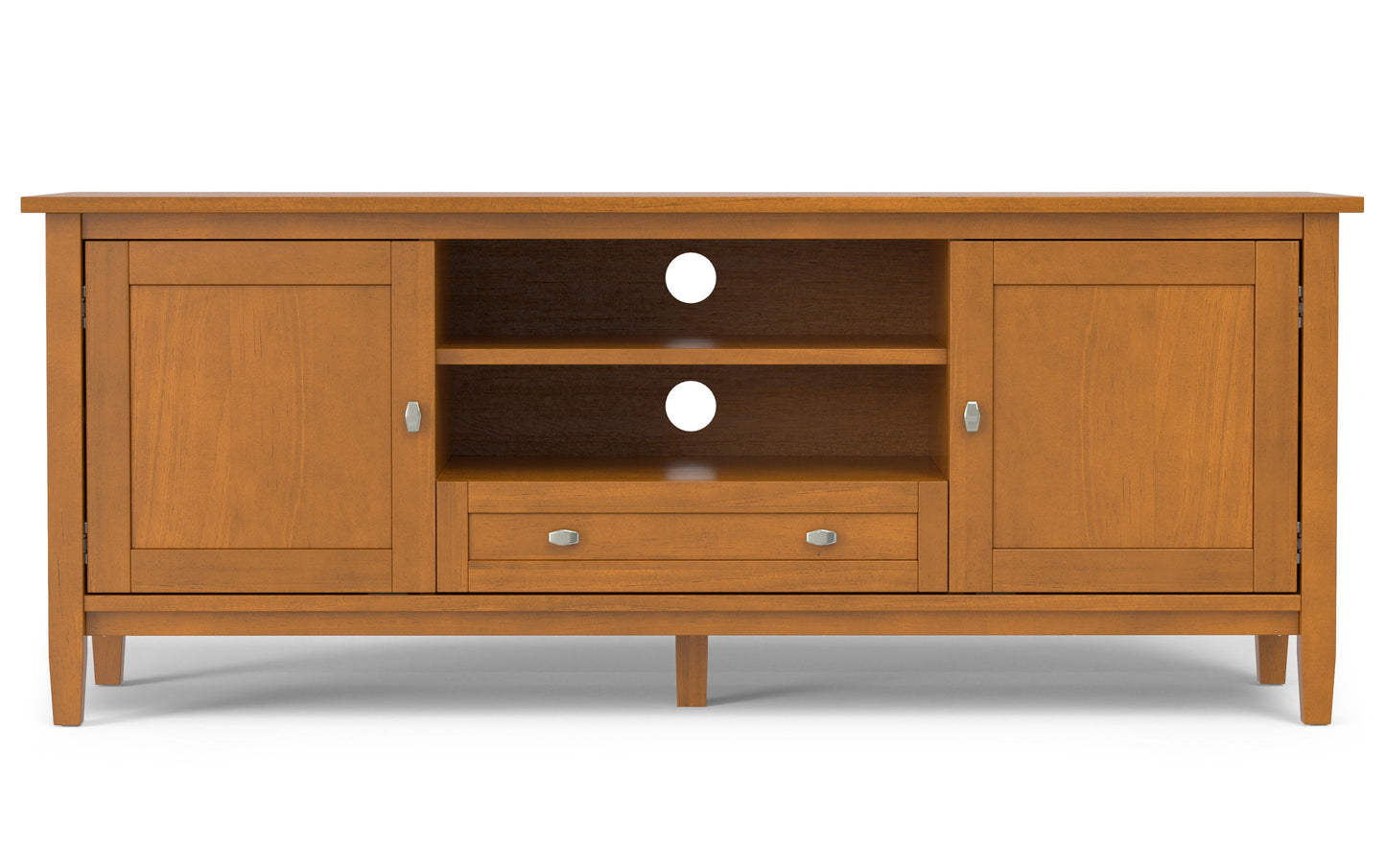 Light Golden Brown | Warm Shaker 60 inch TV Media Stand