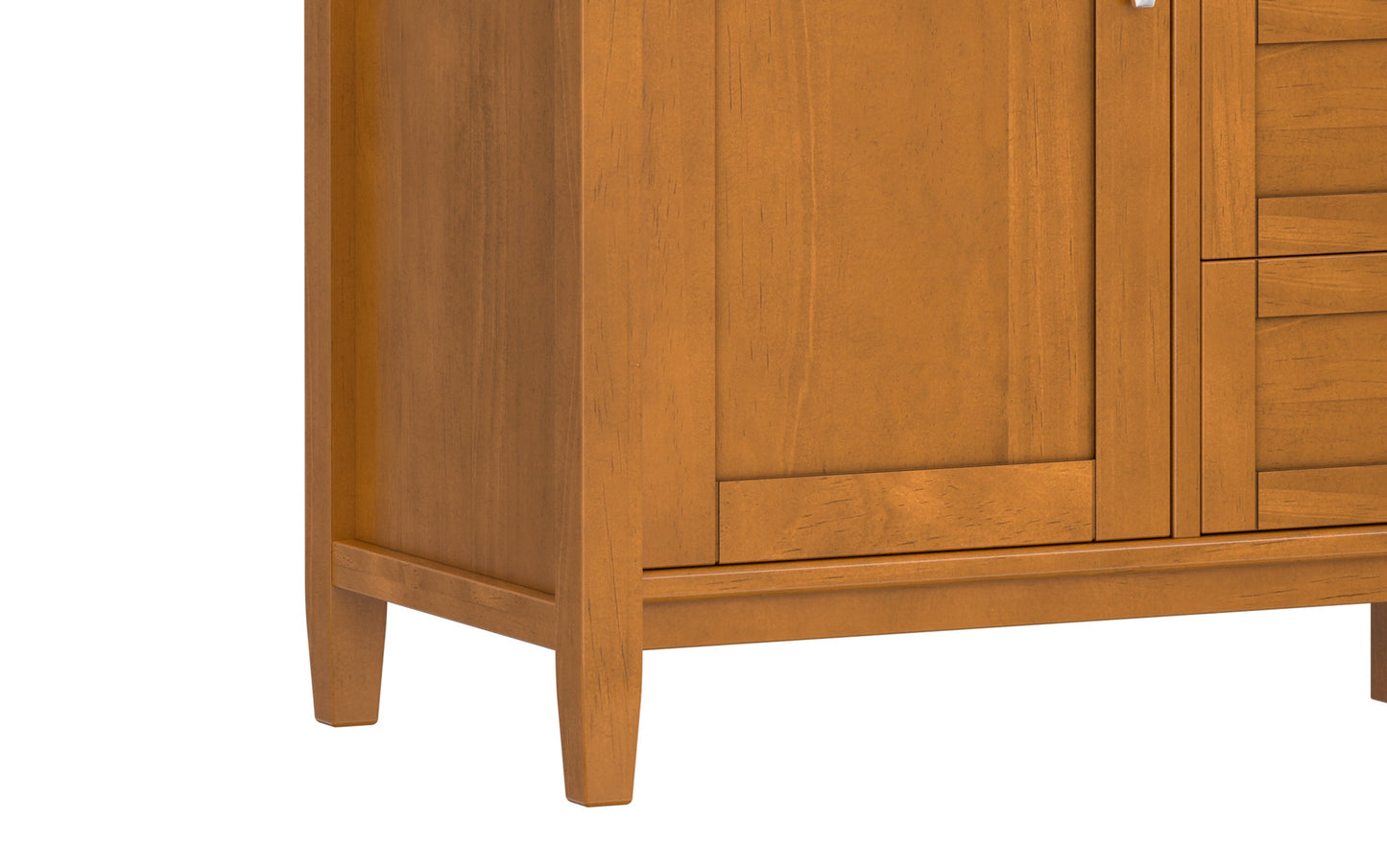 Warm Shaker Storage Cabinet with Wine Rack