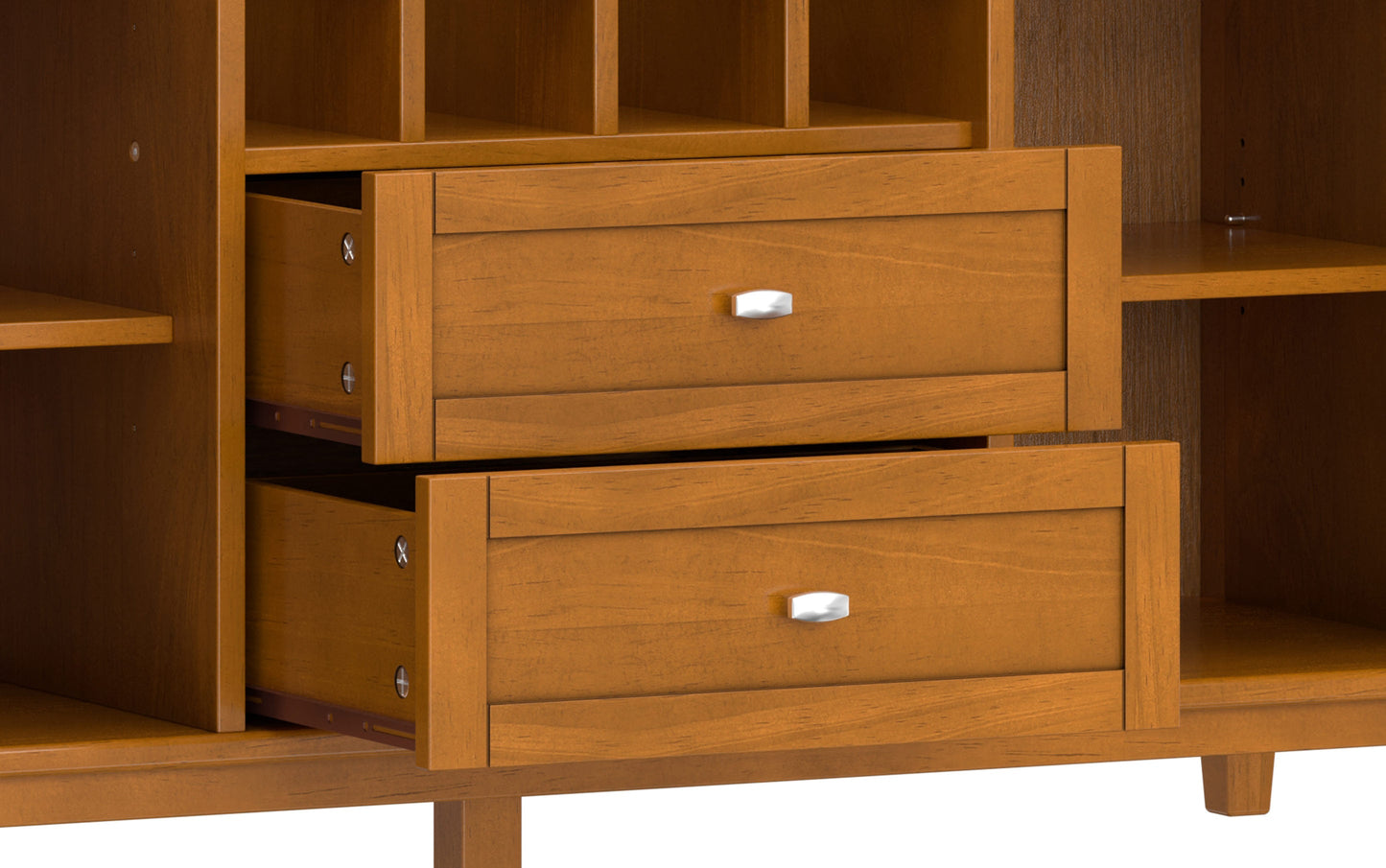 Warm Shaker Storage Cabinet with Wine Rack