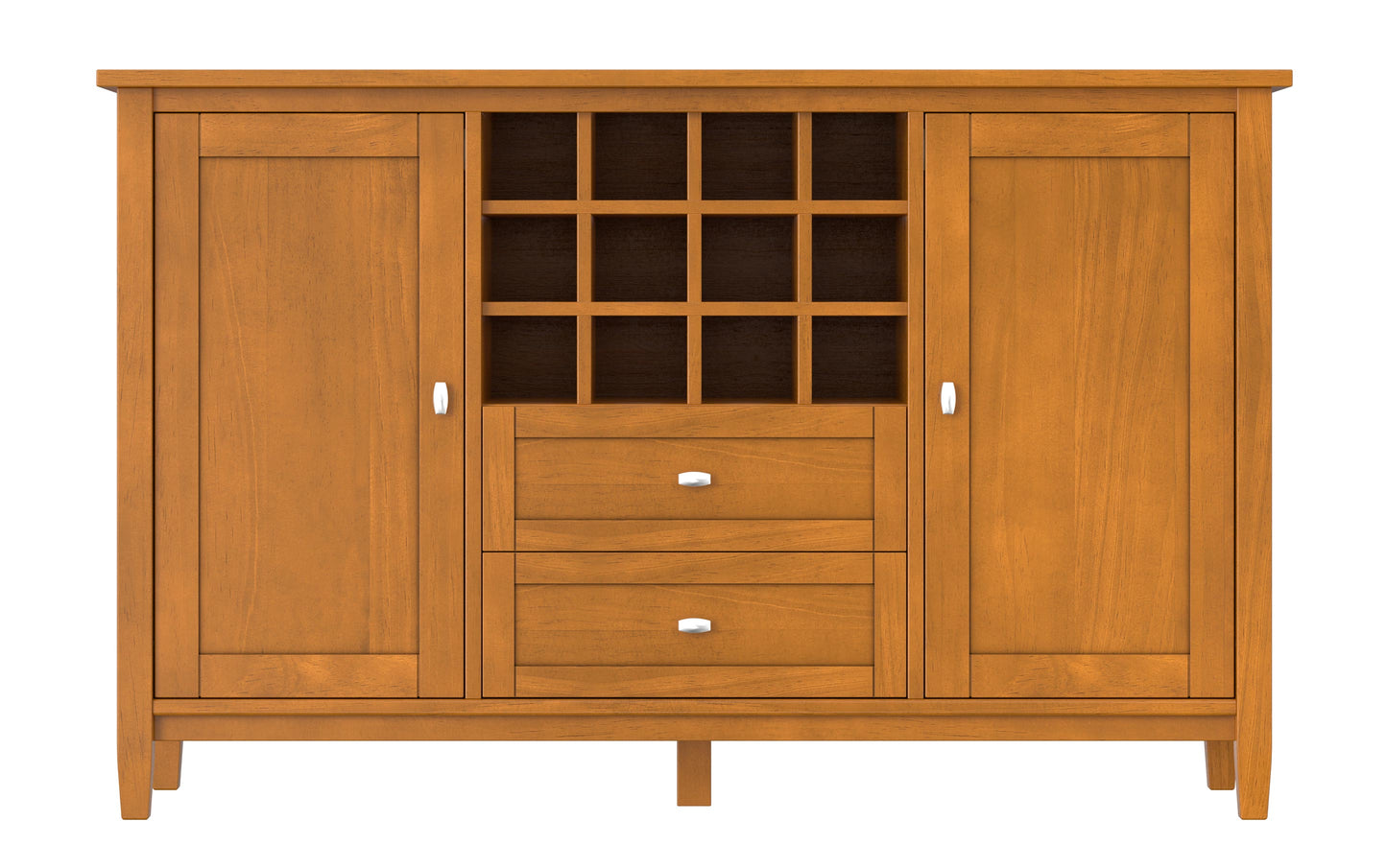 Warm Shaker Storage Cabinet with Wine Rack