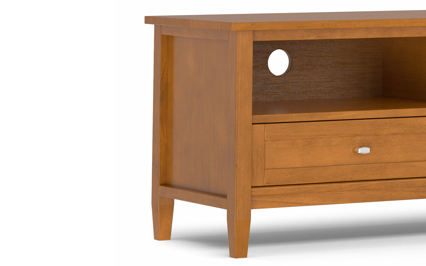 Light Golden Brown | Warm Shaker 72 inch Low TV Media Stand
