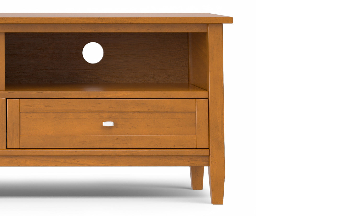 Light Golden Brown | Warm Shaker 72 inch Low TV Media Stand