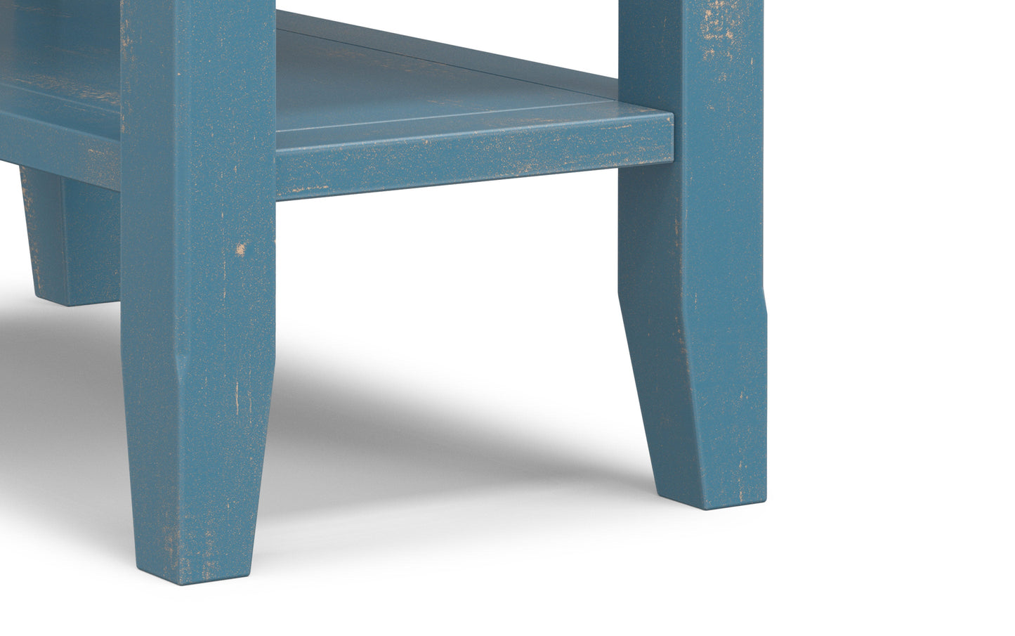 Distressed Coastal Blue | Acadian Narrow Side Table
