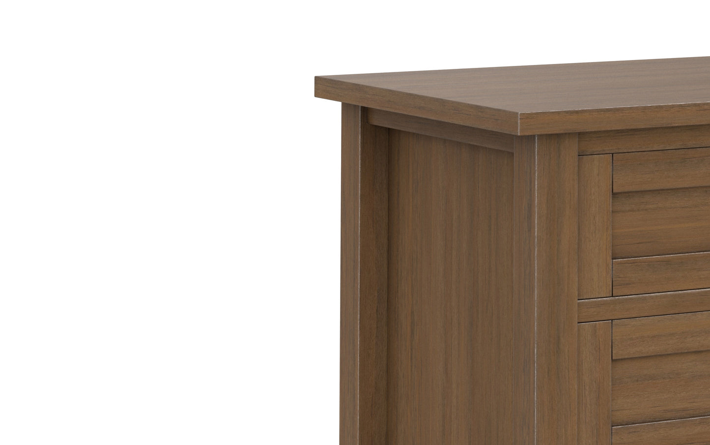 Rustic Natural Aged Brown | Warm Shaker Bedside Table