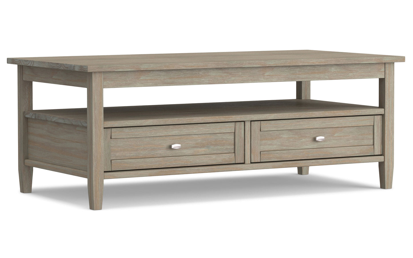 Distressed Grey | Warm Shaker 48 inch Coffee Table