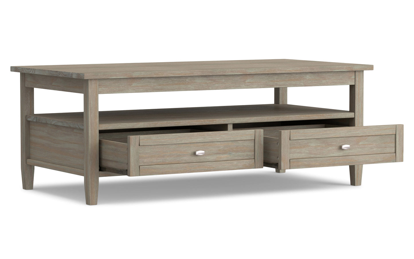 Distressed Grey | Warm Shaker 48 inch Coffee Table