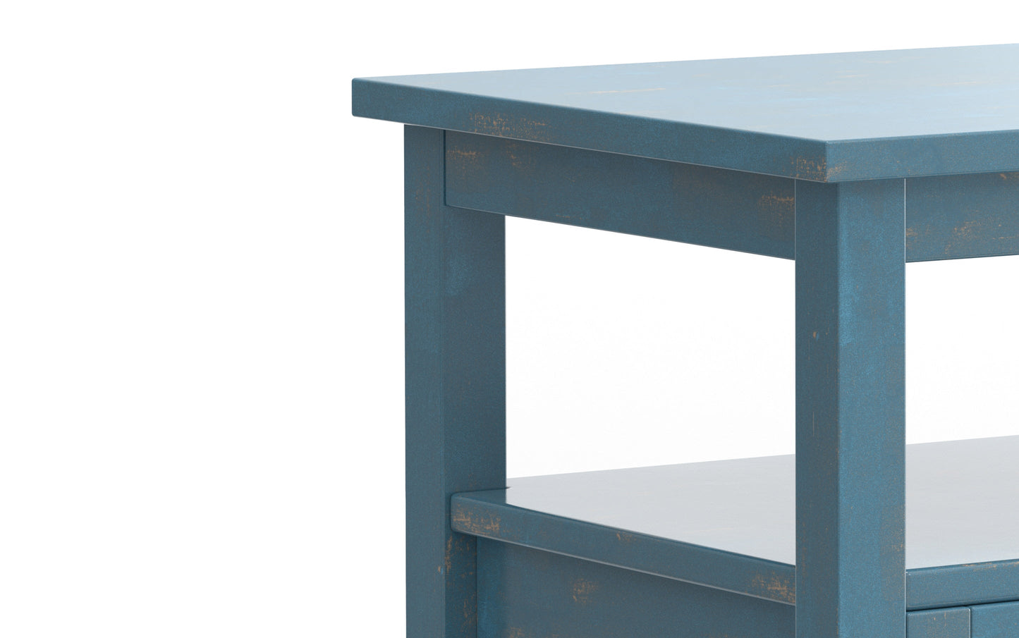 Distressed Coastal Blue | Warm Shaker End Table