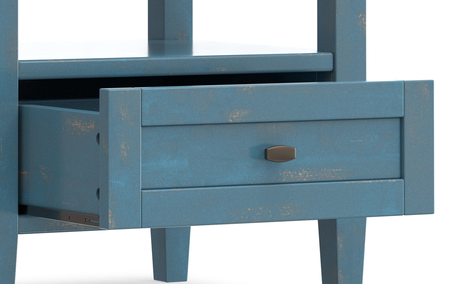 Distressed Coastal Blue | Warm Shaker End Table