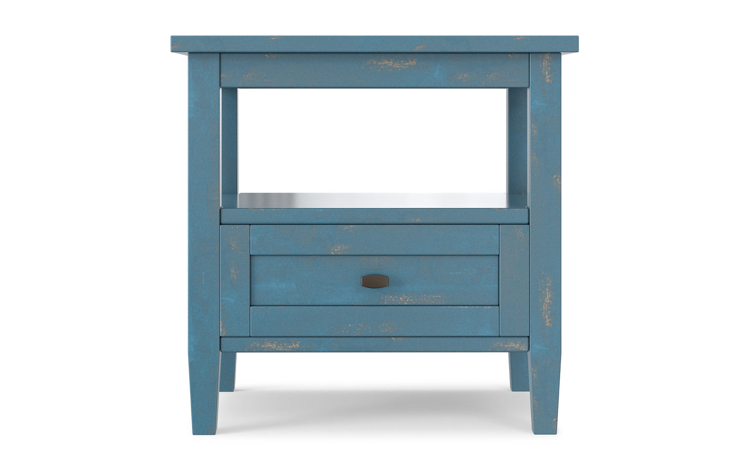 Distressed Coastal Blue | Warm Shaker End Table