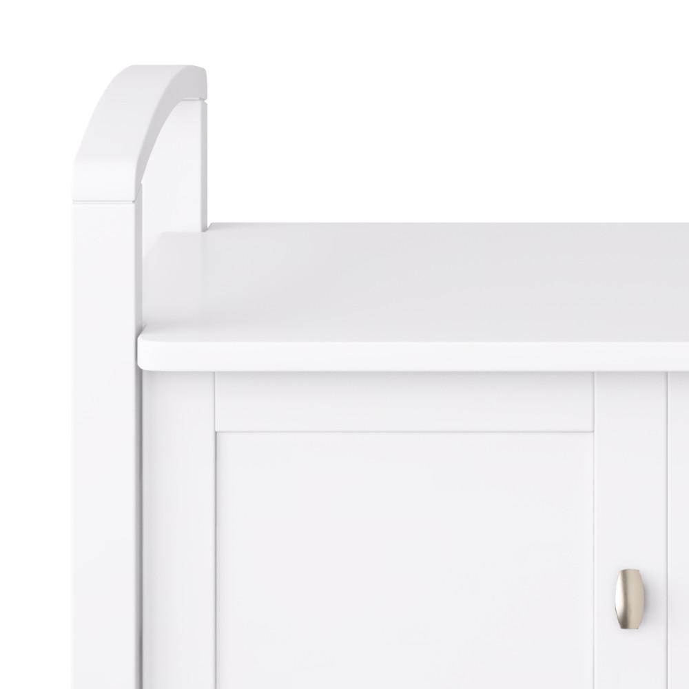 White | Warm Shaker 44 inch Entryway Bench