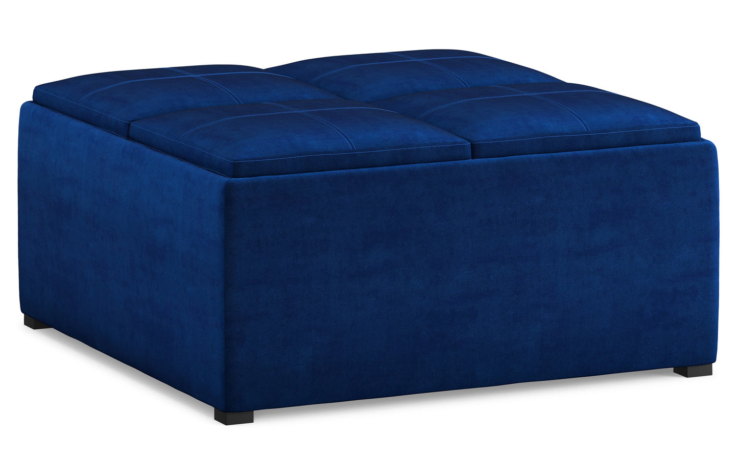 Avalon Table Ottoman in Velvet Fabric