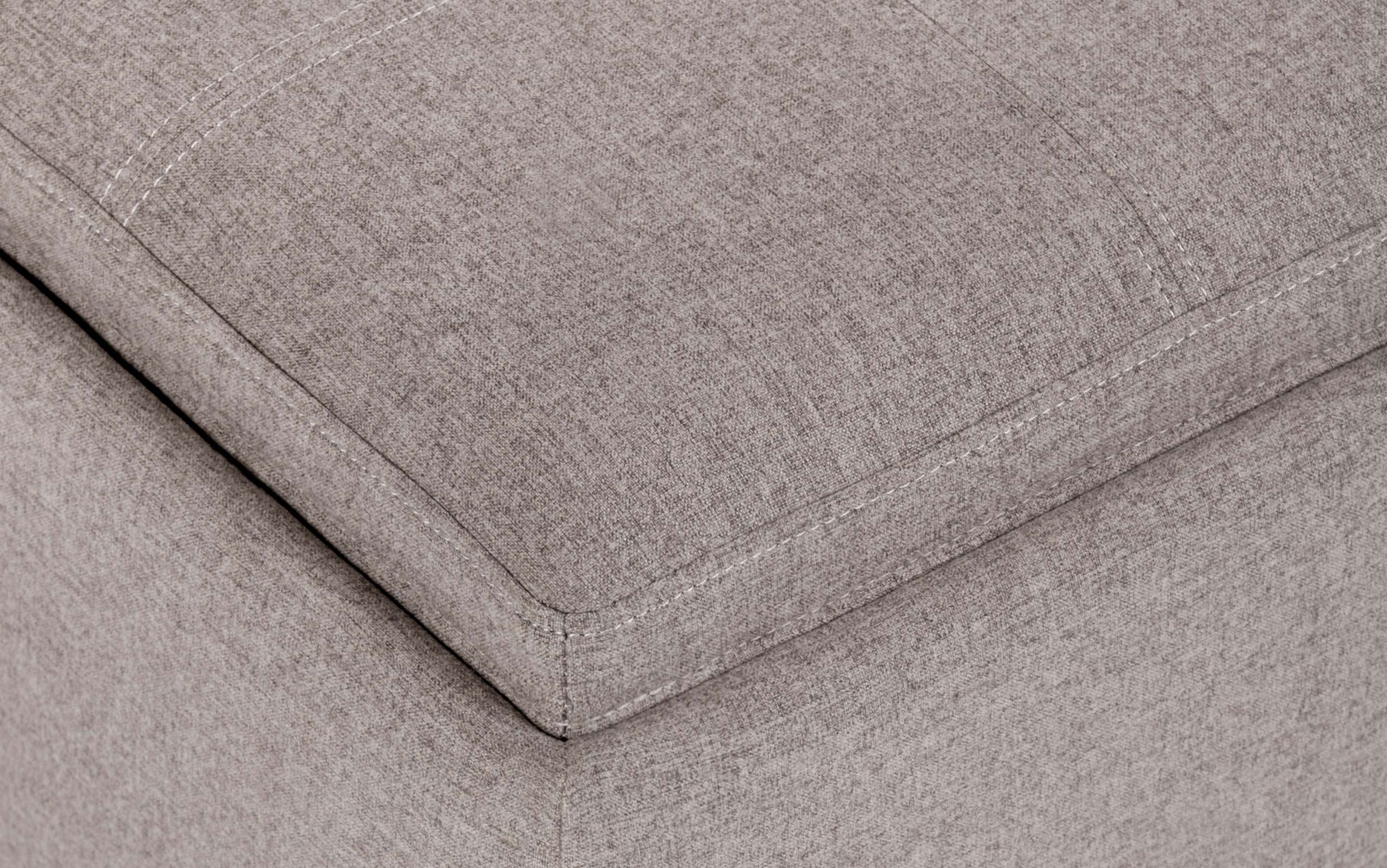 Cloud Grey Linen Style Fabric | Avalon Table Ottoman in Linen