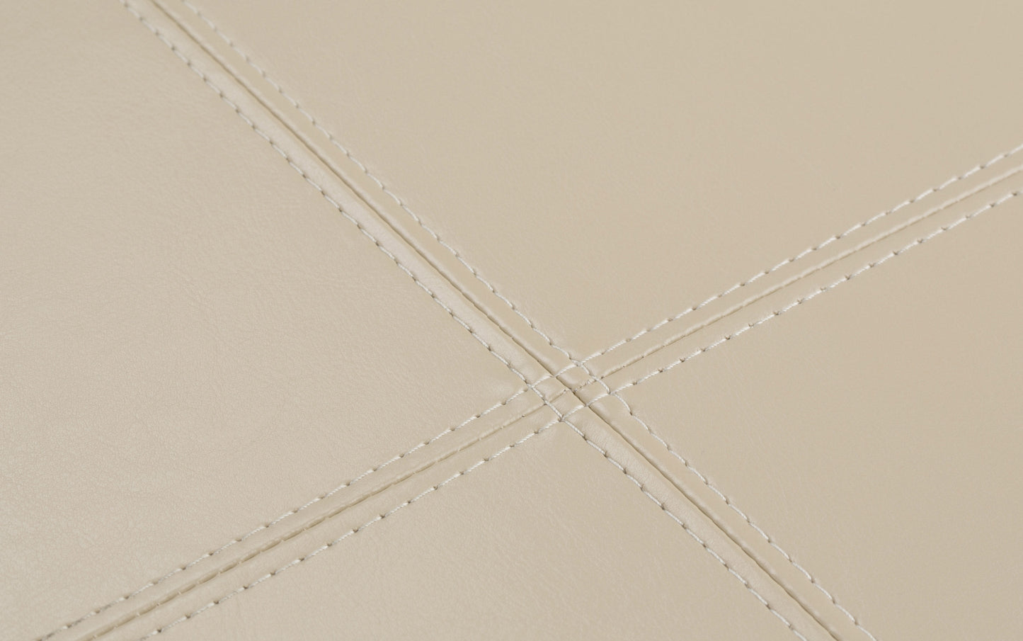 Satin Cream Vegan Leather | Avalon Vegan Leather 5 piece Storage Ottoman