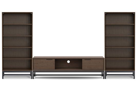 Banting 72 inch Low TV Stand with 30 inch Bookcases (Set of 3)