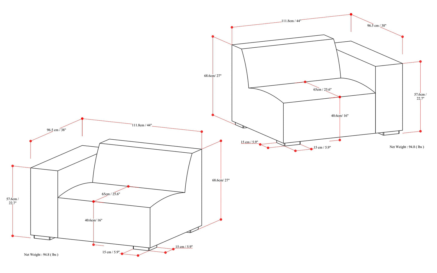 Pale Grey Performance Fabric | Rex 2 Seater Sofa in Performance Fabric