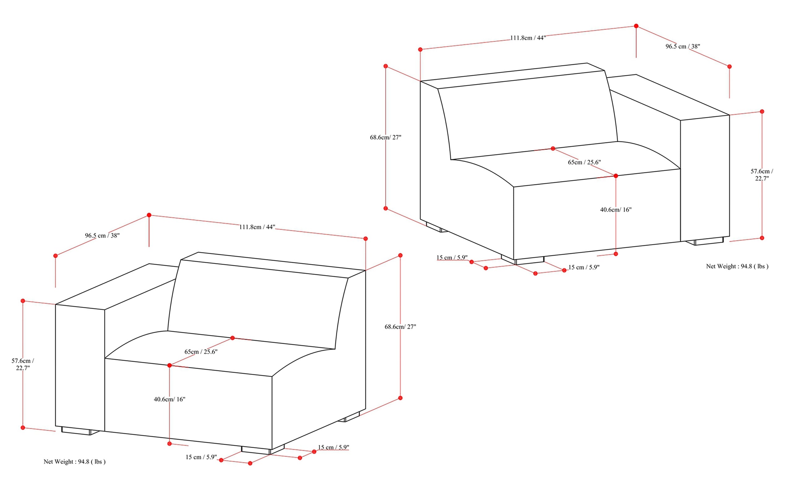 Pale Grey Performance Fabric | Rex 2 Seater Sofa in Performance Fabric