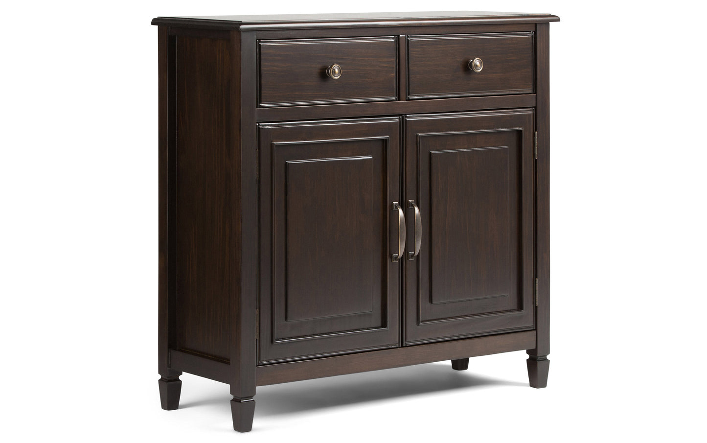 Dark Chestnut Brown | Connaught 42-inch Storage Bench and 40-inch Cabinet