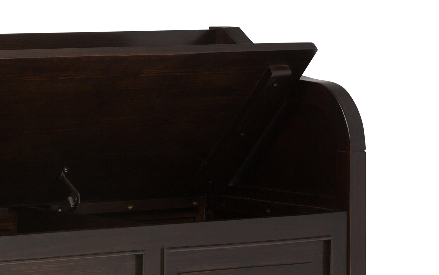 Dark Chestnut Brown | Connaught 42-inch Storage Bench and 40-inch Cabinet