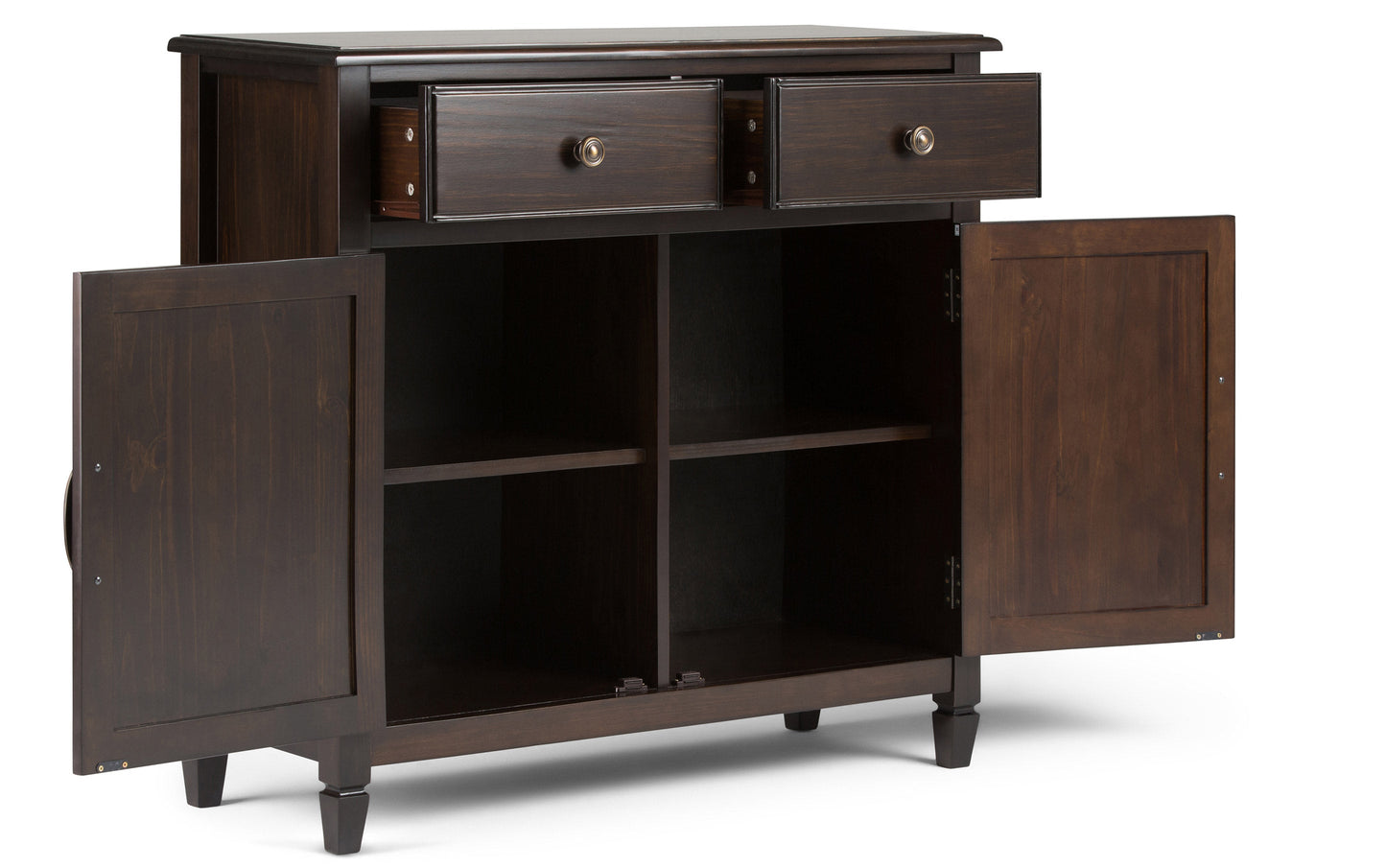 Chestnut Brown | Connaught 30-inch Storage Bench and 40-inch Cabinet