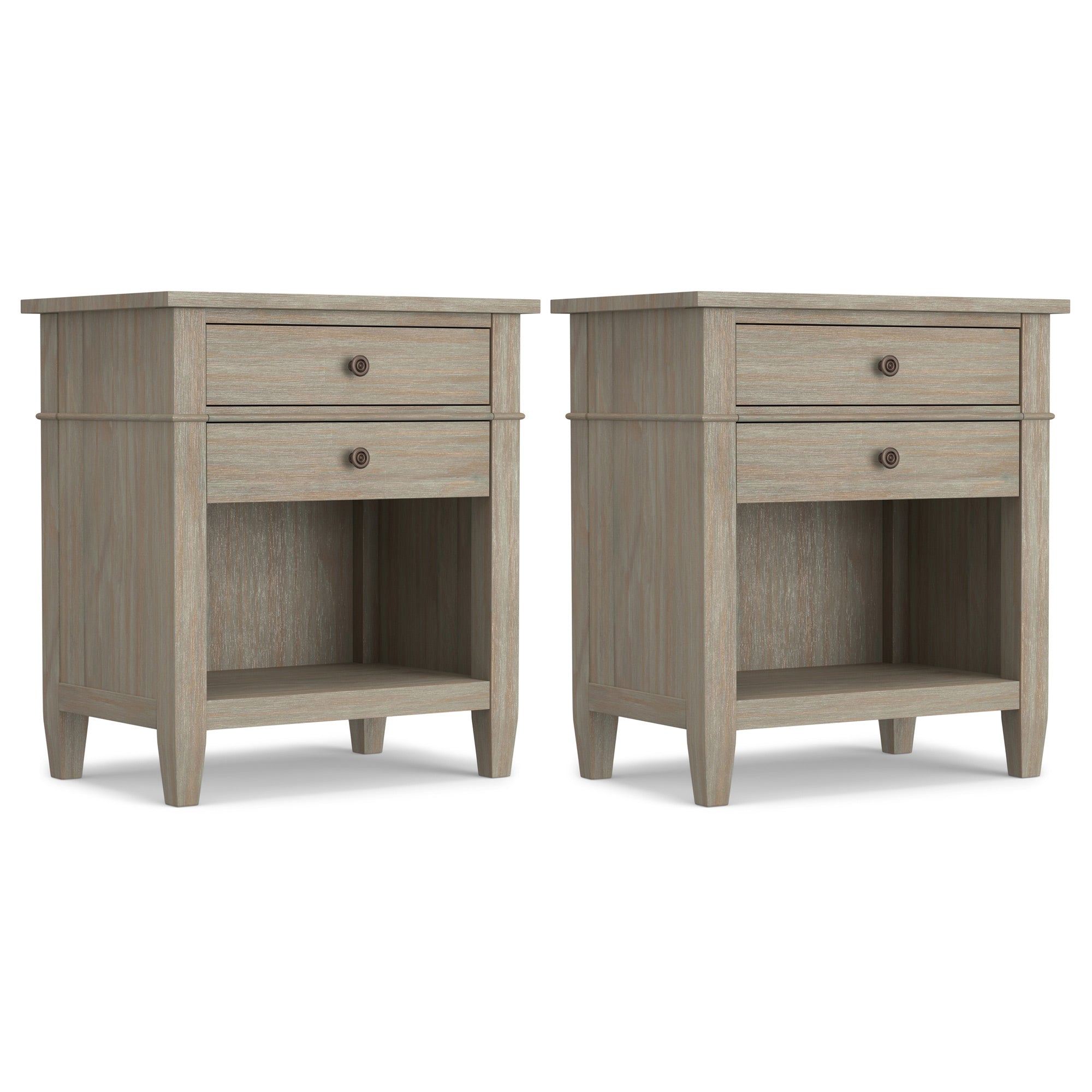 Distressed Grey | Carlton 24 inch Bedside Table (Set of 2)