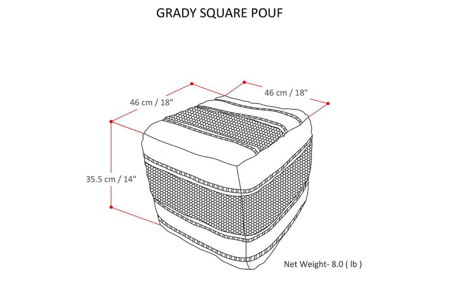 Earth Tone Brown | Grady Pouf
