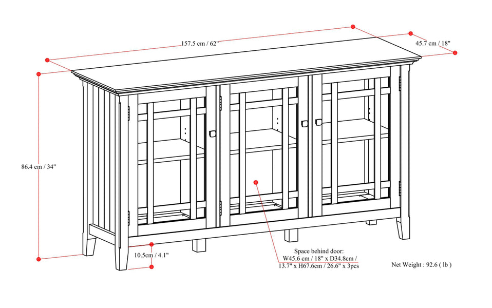 Bedford Wide Storage Cabinet