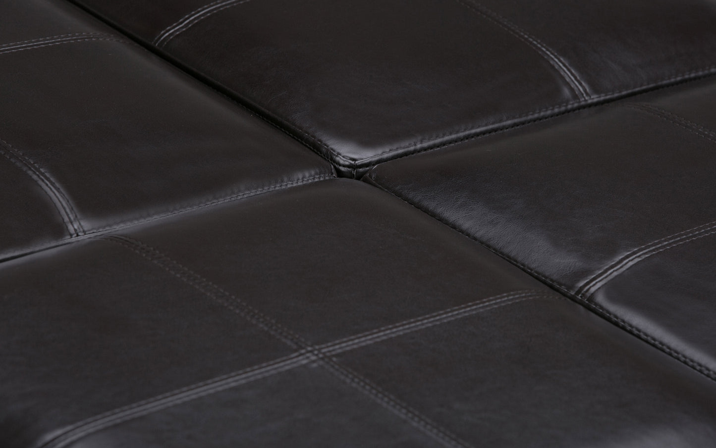 Tanners Brown Vegan Leather | Avalon Table Ottoman in Vegan Leather