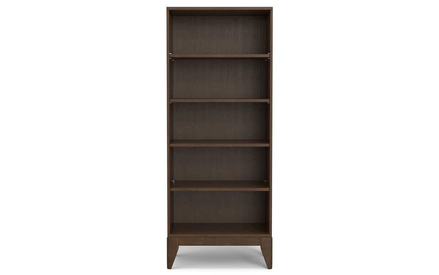 Walnut Brown | Harper 72W Low TV Stand with Set of Two 24W 5 Shelf Bookcases